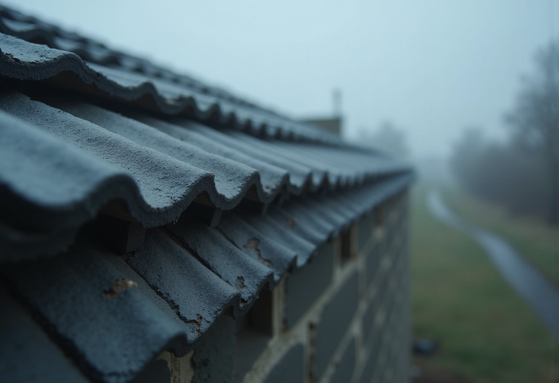 Creased tabs after straight-line wind